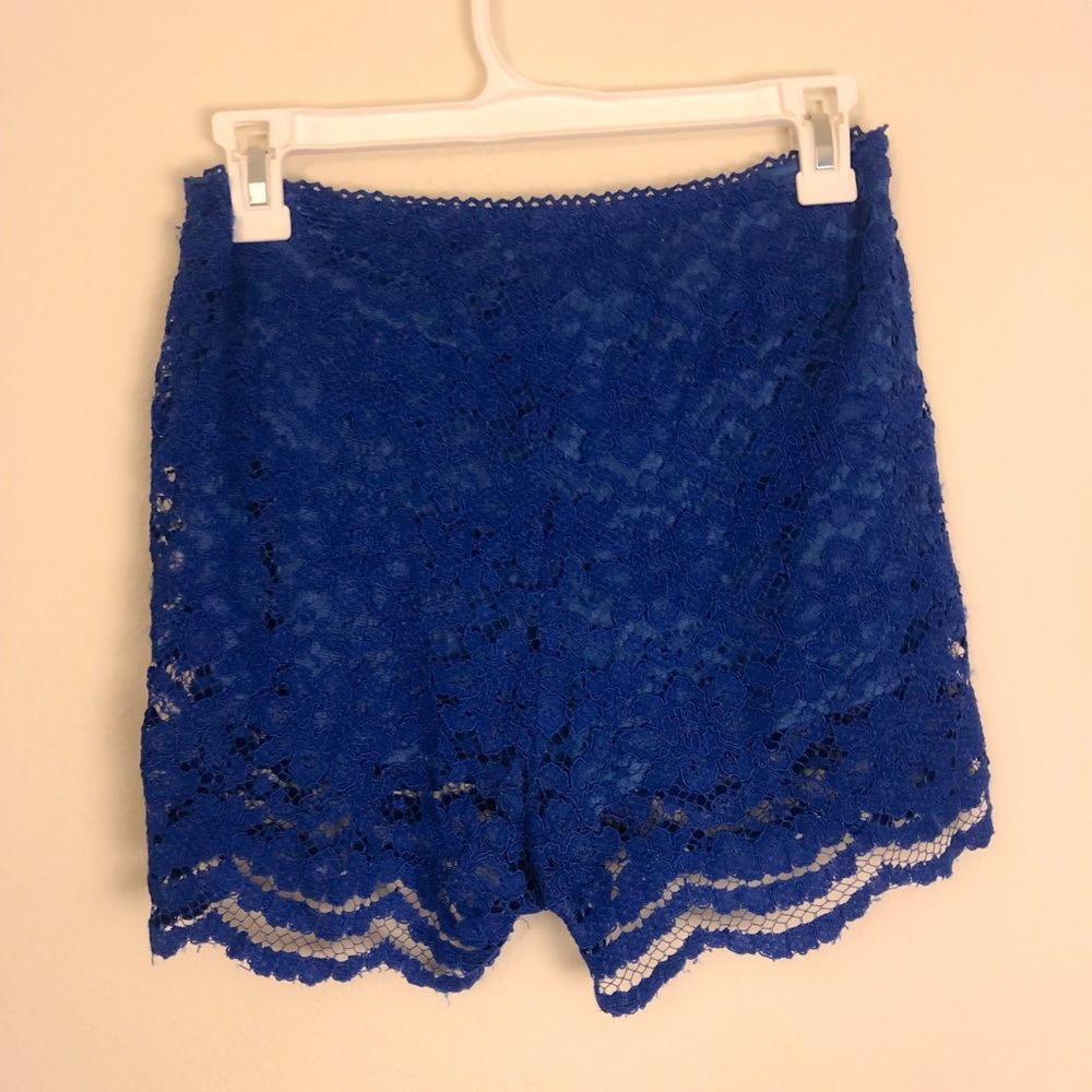 Forever 21 Royal Blue Crochet Short